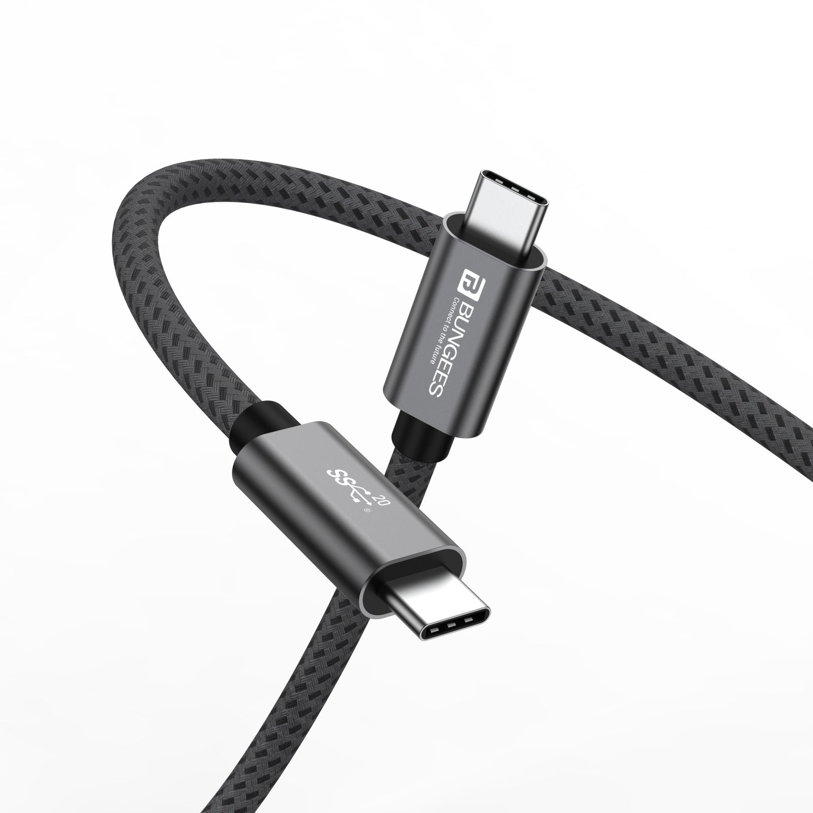 Bungees Type-C Cable PD 100W | 20 Gbps | 4K 60Hz | 2m view 3